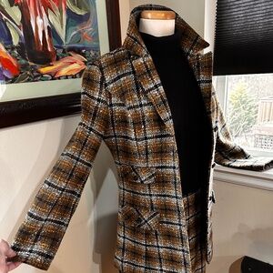 Pendleton Wool Plaid Country Tweed Suit / Vtg. 70s Tailored Jacket & Skirt